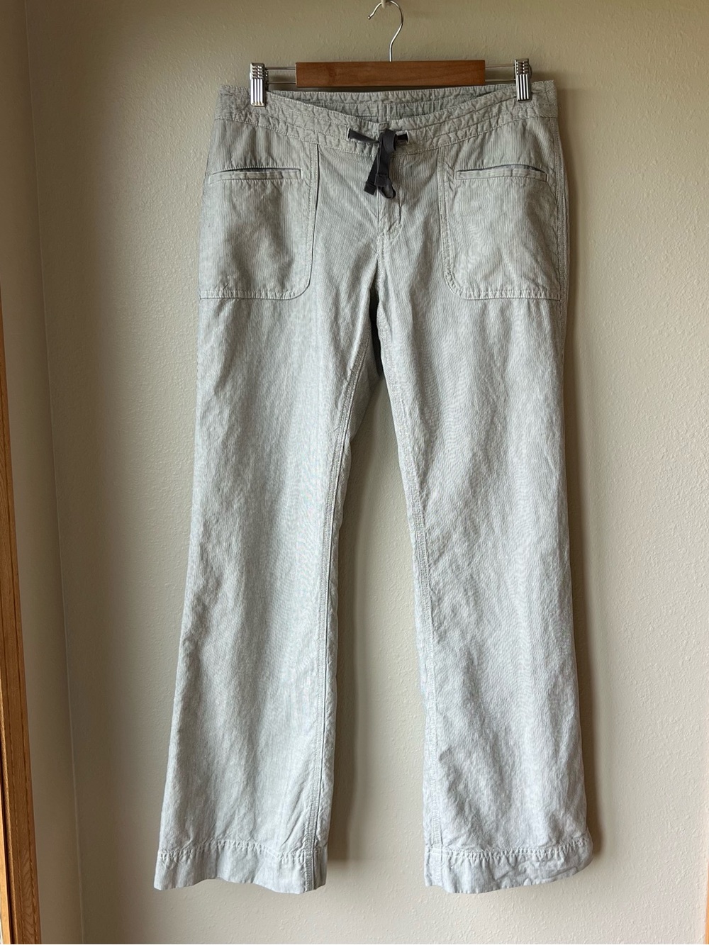 The North Face Larison Pants Women’s Size 8 Wide Leg Linen Blend Micro Striped